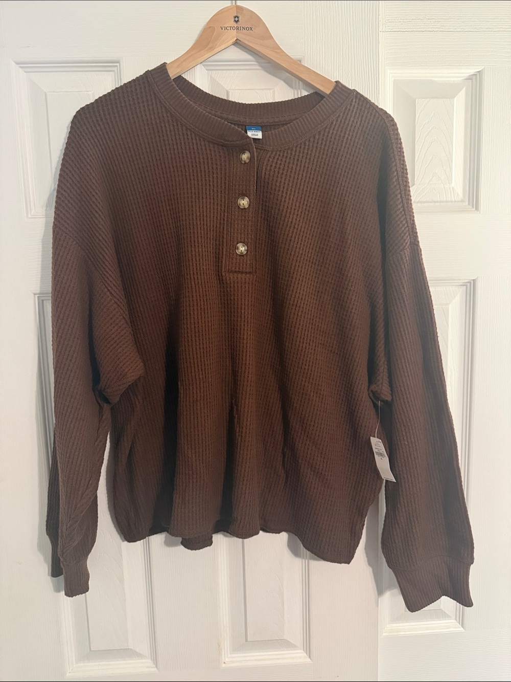 Old Navy Brown Textured Knit Pullover